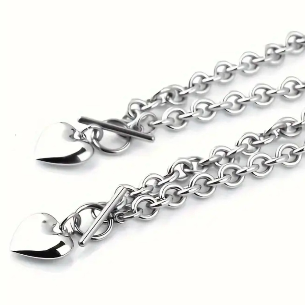 NWOT Silver Necklace & Matching Bracelet - Picture 2 of 4